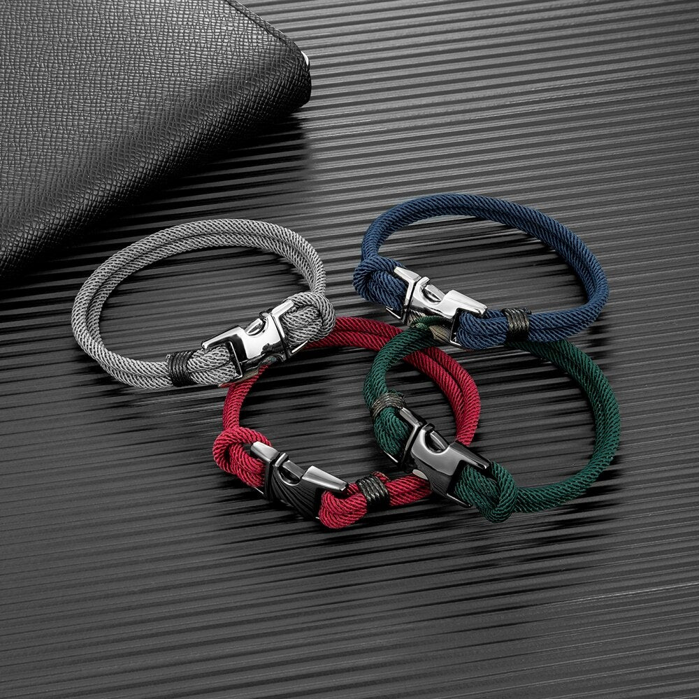 MKENDN High Quality Safty Buckle Bracelets Men Women Charm Nautical Survival Rope Bracelet Campaing Sport Outdoor Style - MH Jewelry & Co.