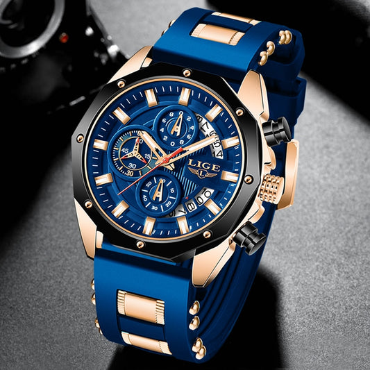 Relógio Masculino - Blue/Black - Social - MH - Lige - MH Jewelry & Co.