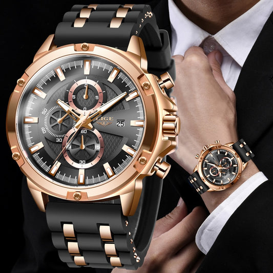 Relógio masculino Social Black - MH - Lige - MH Jewelry & Co.